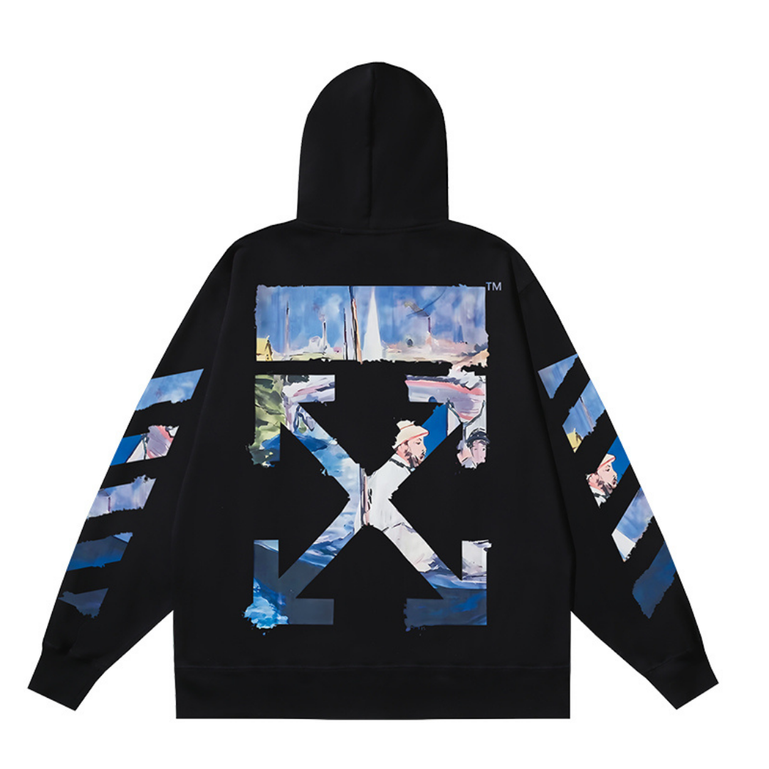 Off-W Monogram Zip Hoodie