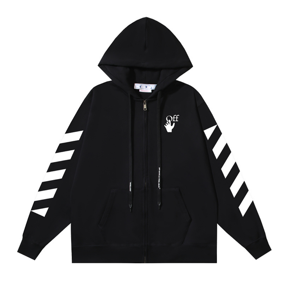 Off-W Monogram Zip Hoodie