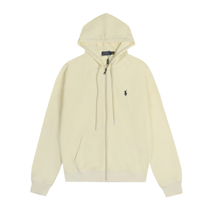 Polo Beige Zip Hoodie
