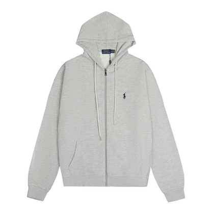 Polo Grey Zip Hoodie