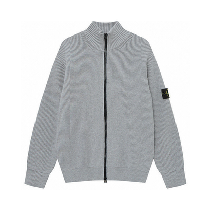 Stone Full Zip Sweater