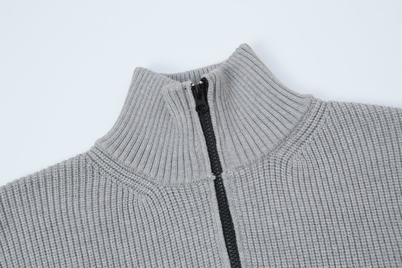 Stone Full Zip Sweater