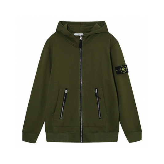 Stone Monogram 2.0 Zip Hoodie