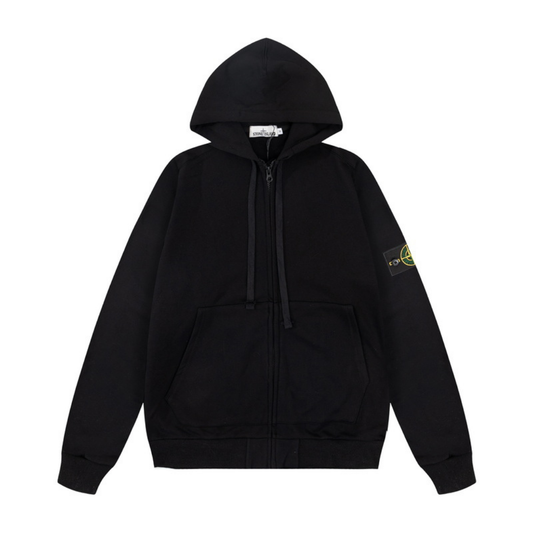 Stone Monogram Zip Hoodie