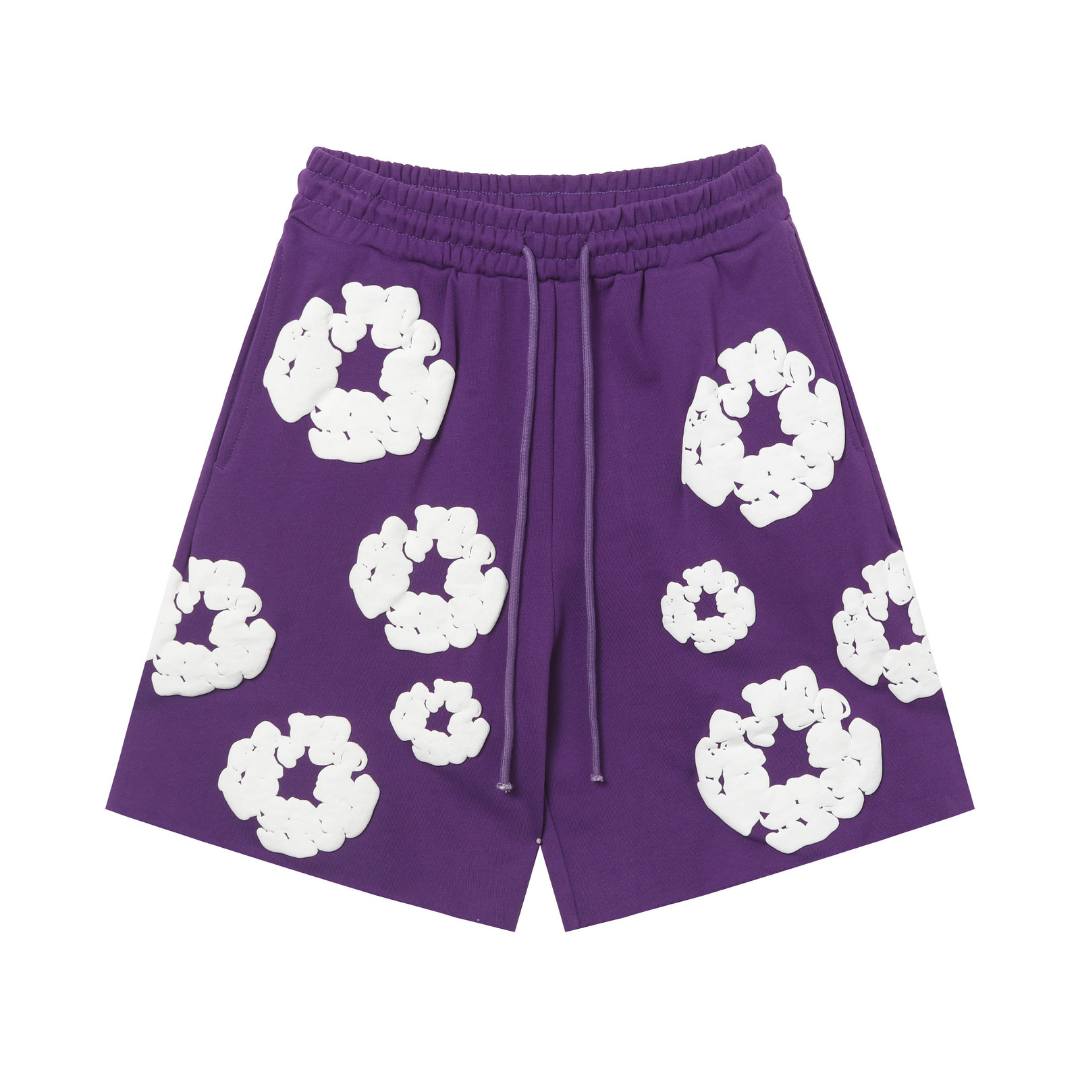 Denim Trs Purple Short set