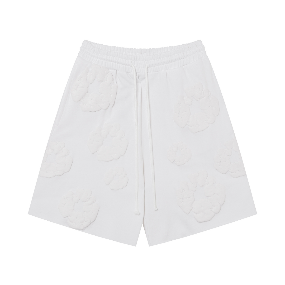 Denim Trs Triple White Short set