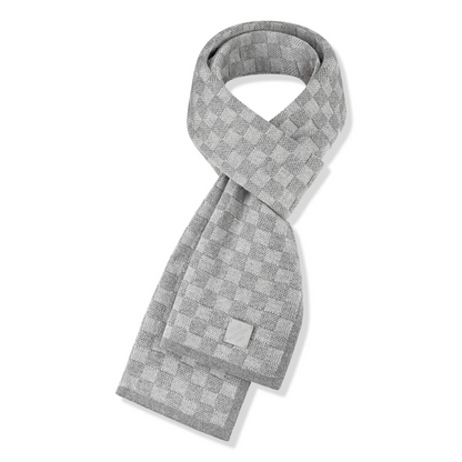 LV Grey Scarf & Beanie
