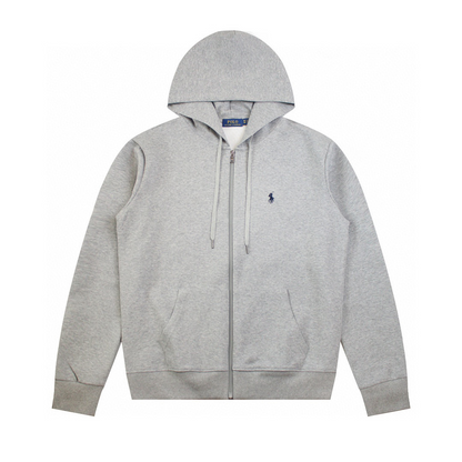 Polo Grey Zip Hoodie