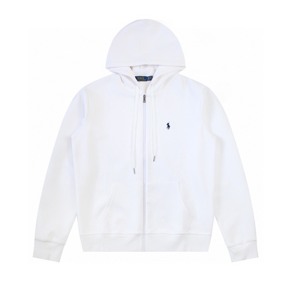 Polo White Zip Hoodie