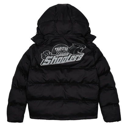 Shooters Hooded Black Reflective Puffer