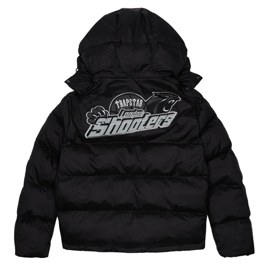 Shooters Hooded Black Reflective Puffer