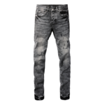 Purple Grey Ripped Jeans