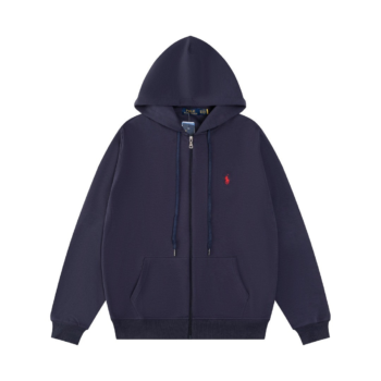 Polo Navy Red Zip Hoodie