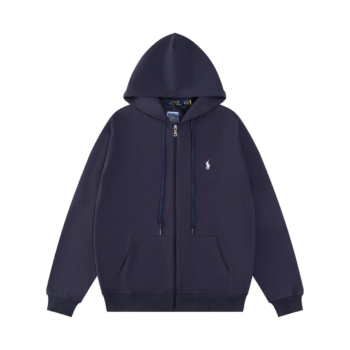 Polo Navy Zip Hoodie