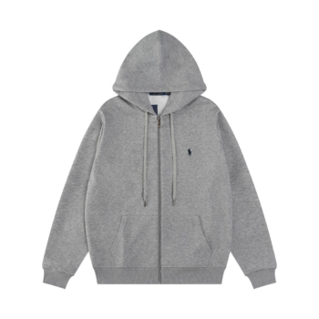 Polo Grey Zip Hoodie