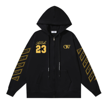 Off-W Monogram Zip Hoodie