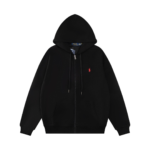 Polo Black Zip Hoodie