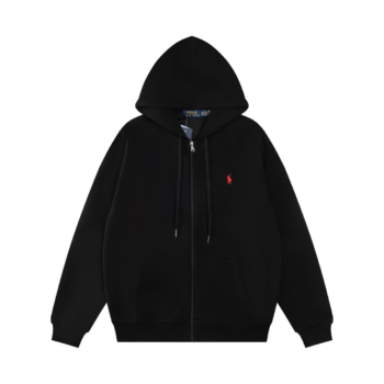 Polo Black Zip Hoodie