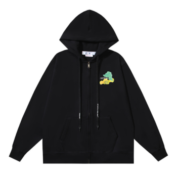 Off-W Monogram Zip Hoodie