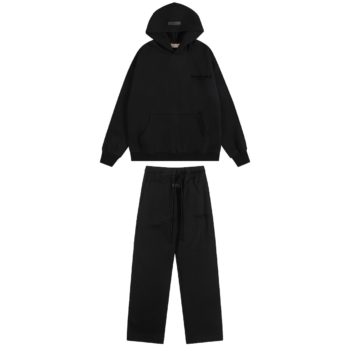Essentials Relaxed Black Tracksuit