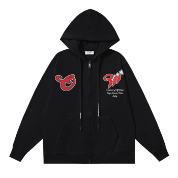 Off-W Monogram Zip Hoodie