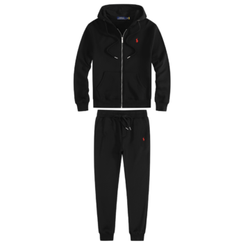 Polo Black Red Tracksuit