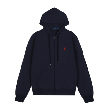 Polo Navy Zip Hoodie