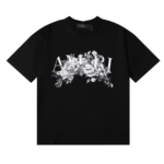 Amr Monochrome Flowers T-shirt