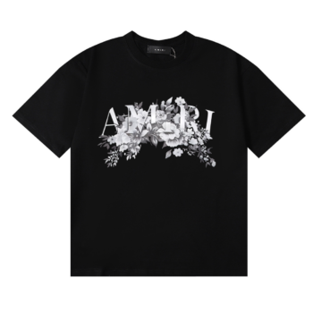 Amr Monochrome Flowers T-shirt