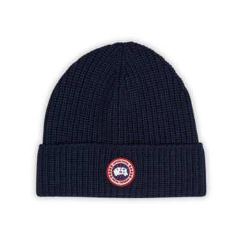 Goose Navy Ribbed Beanie