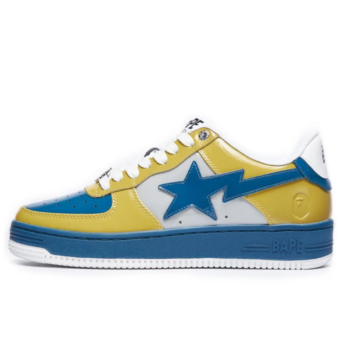 Bape Bapesta Yellow Blue White