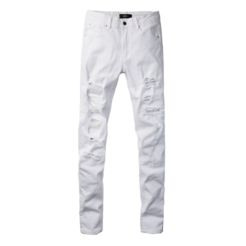 Amr White Ripped Jeans