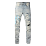 Amr Staggered Light Blue Jeans