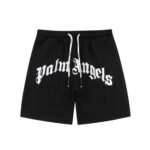 Palm Black Logo Shorts